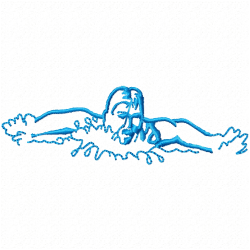 Swimming Embroidery Design 4